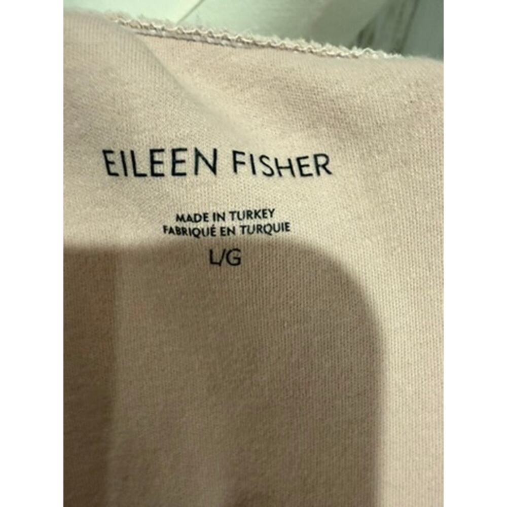 Eileen Fisher Womens Size Large Pink Cropepd Wide Leg Pants Lounge Travel - Picture 4 of 5